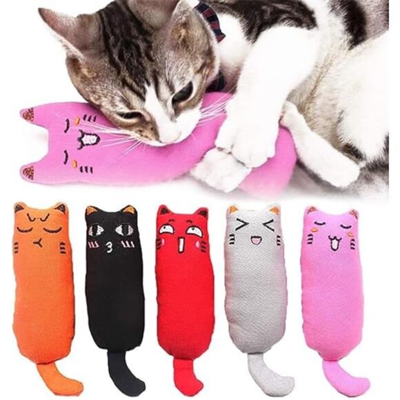 5Pcs Bite Resistant Catnip Toy for Cats,Catnip Filled Cartoon Mice Cat - Picture 7 of 7